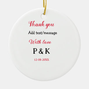 愛でカップル名感謝してい字を追加する セラミックオーナメント
