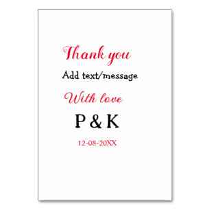 愛でカップル名感謝してい字を追加する テーブルナンバー