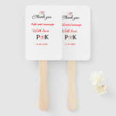 愛でカップル名感謝してい字を追加する ハンドファン (正面&裏面)