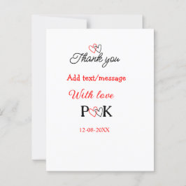 愛でカップル名感謝してい字を追加する ポストカード