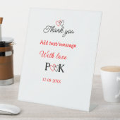 愛でカップル名感謝してい字を追加する 台座サイン (インサイチュ)