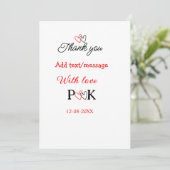 愛でカップル名感謝してい字を追加する 招待状 (スタンド正面)