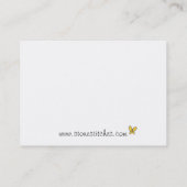 愛でキラキラしたピンクのパッチツリーバードで作られる 名刺 (裏面)