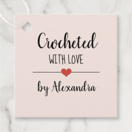 愛でクロッチド赤面ピンクのスクリプト名 フェイバータグ