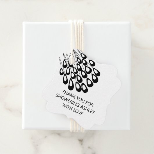 愛でシャワーを浴びてくれてありがとうブライダルシャワー フェイバータグ (インサイチュ)