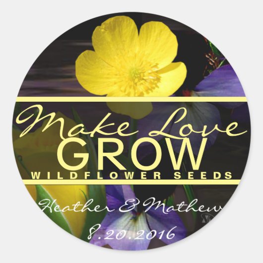 愛でシールを作る ラウンドシール (正面)