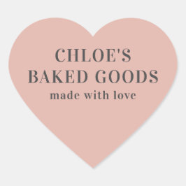 愛でパーソナライズされた作られたピンクのハート ハートシール