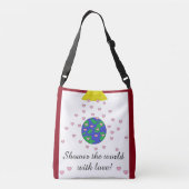愛で世界をシャワー クロスボディバッグ (裏面)