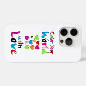 愛で世界を彩る – 鮮やかハートデザイン Case-Mate iPhoneケース (裏面 (横))