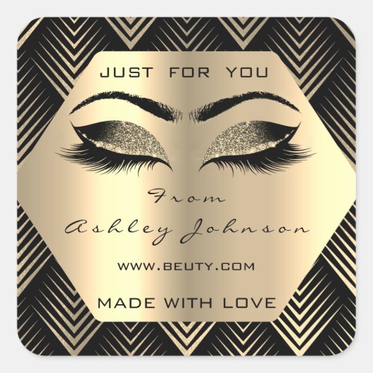 愛で作っただけのためにセピア金ゴールドアイメイク スクエアシール (正面)