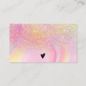 愛で作った感謝していマーブルピンクのグリッター 名刺 (裏面)