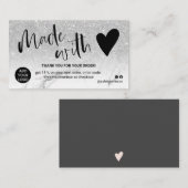 愛で作った白感謝してい大理石 名刺 (正面/裏面)