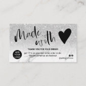 愛で作った白感謝してい大理石 名刺 (正面)