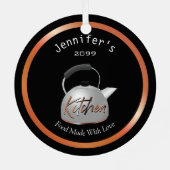 愛で作った銅のキッチンフード メタルオーナメント (裏面)