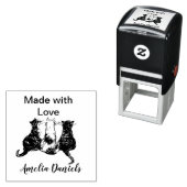 愛で作られたかわいい猫 セルフインキングスタンプ (インサイチュ)