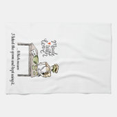 愛で作られたのでスプーンをなめたおもしろい キッチンタオル (横)