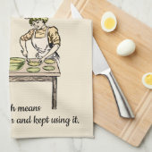 愛で作られたのでスプーンをなめたおもしろい キッチンタオル (四つ折り)