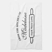 愛で作られたエレガントキッチンからカスタム キッチンタオル (縦)