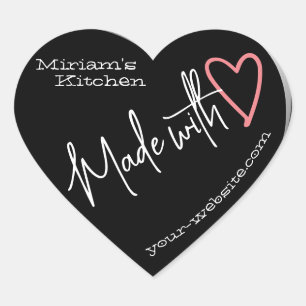 愛で作られたキッチンの黒いグレーベーキング ハートシール