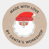 愛で作られたクリスマスサンタ|過去記事 ラウンドシール (正面)