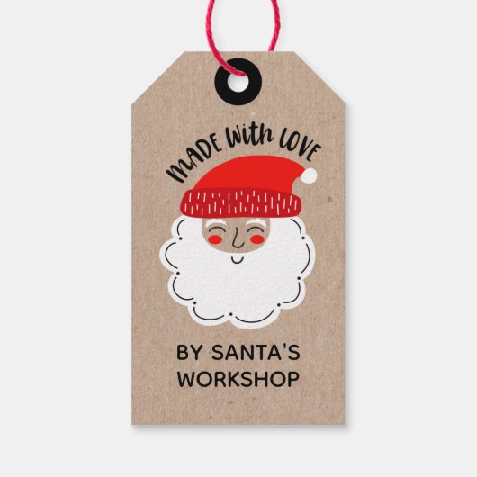 愛で作られたクリスマスプレゼントラベル ギフトタグ (裏面)