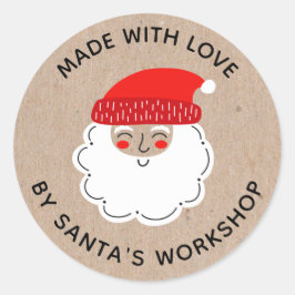 愛で作られたクリスマスプレゼントラベル ラウンドシール