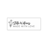 愛で作られたグラフィックチューリップ セルフインキングスタンプ (デザイン)