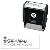 愛で作られたグラフィックデイジースクリプト セルフインキングスタンプ (インサイチュ)