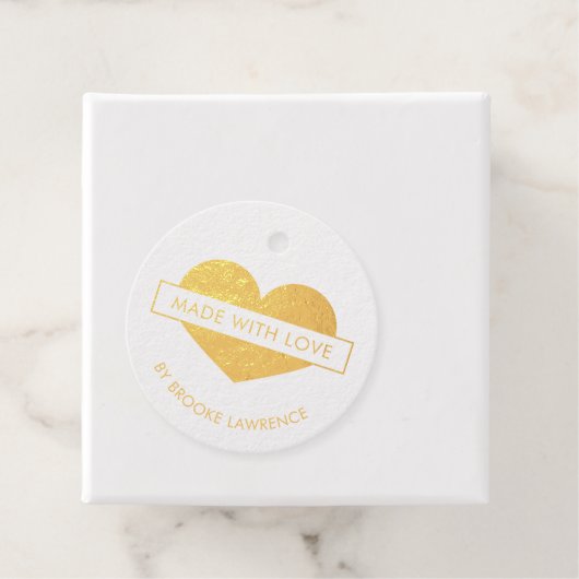 愛で作られたゴールデンハート フェイバータグ (箱)