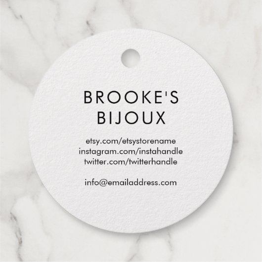 愛で作られたゴールデンハート フェイバータグ (裏面)