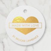 愛で作られたゴールデンハート フェイバータグ (正面)