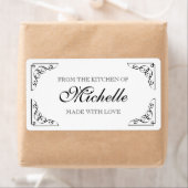 愛で作られたシック食品ラベルのキッチンから ラベル (インサイチュ)