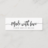 愛で作られたシンプルスクリプエレガントトシック小 スキニー名刺 (正面)