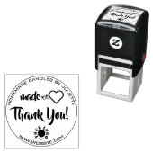 愛で作られたハートキャンドル包装ありがとう セルフインキングスタンプ (インサイチュ)