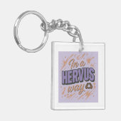 愛で作られたハーヴス風の キーホルダー (正面左)