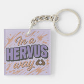 愛で作られたハーヴス風の キーホルダー (裏面)