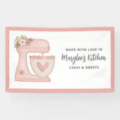 愛で作られたベーカリーパティシシェフバナー 横断幕 (横)