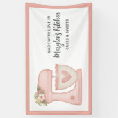 愛で作られたベーカリーパティシシェフバナー 横断幕 (縦)