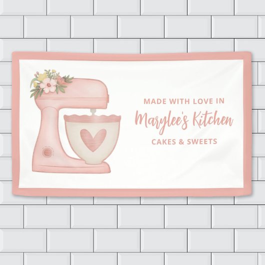 愛で作られたベーカリーパティシシェフバナー 横断幕