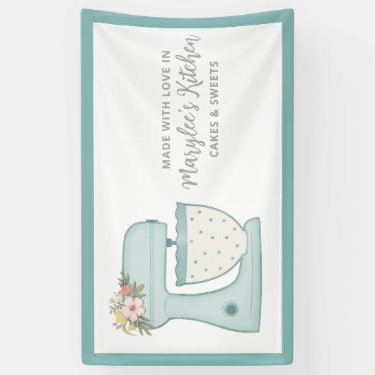 愛で作られたベーカリーパティシシェフバナー 横断幕 (縦)