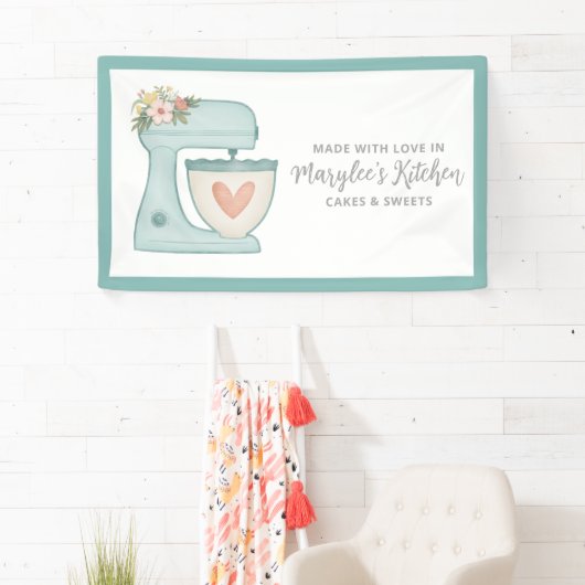 愛で作られたベーカリーパティシシェフバナー 横断幕 (インサイチュ)