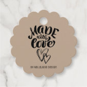 愛で作られたミニマルでカスタマイズ可能な書道 フェイバータグ (正面)