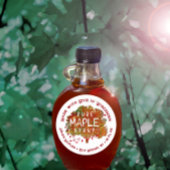 愛で作られたメイプルツリーとハートが州 ラウンドシール