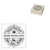 愛で作られたモダンレトロ赤 ラバースタンプ (押印)