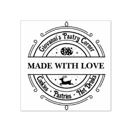 愛で作られたモダンレトロ赤 ラバースタンプ