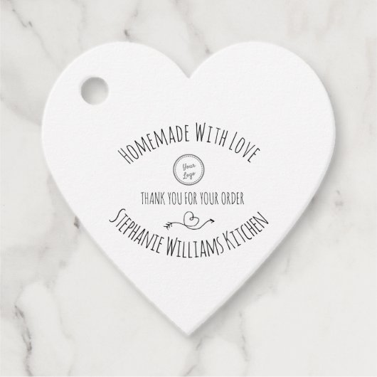 愛で作られたロゴを追加 |ご注文ありがとうございます フェイバータグ (正面)