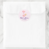 愛で作られた可愛いベビーバニーをハート毛布 ラウンドシール (バッグ)