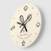 愛で作られた可愛いベーキングウィスクイ淡い色のロー ラージ壁時計 (傾斜)