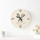 愛で作られた可愛いベーキングウィスクイ淡い色のロー ラージ壁時計 (ホーム)