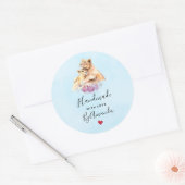 愛で作られた可愛い水彩母獅子&かわいい ラウンドシール (封筒)